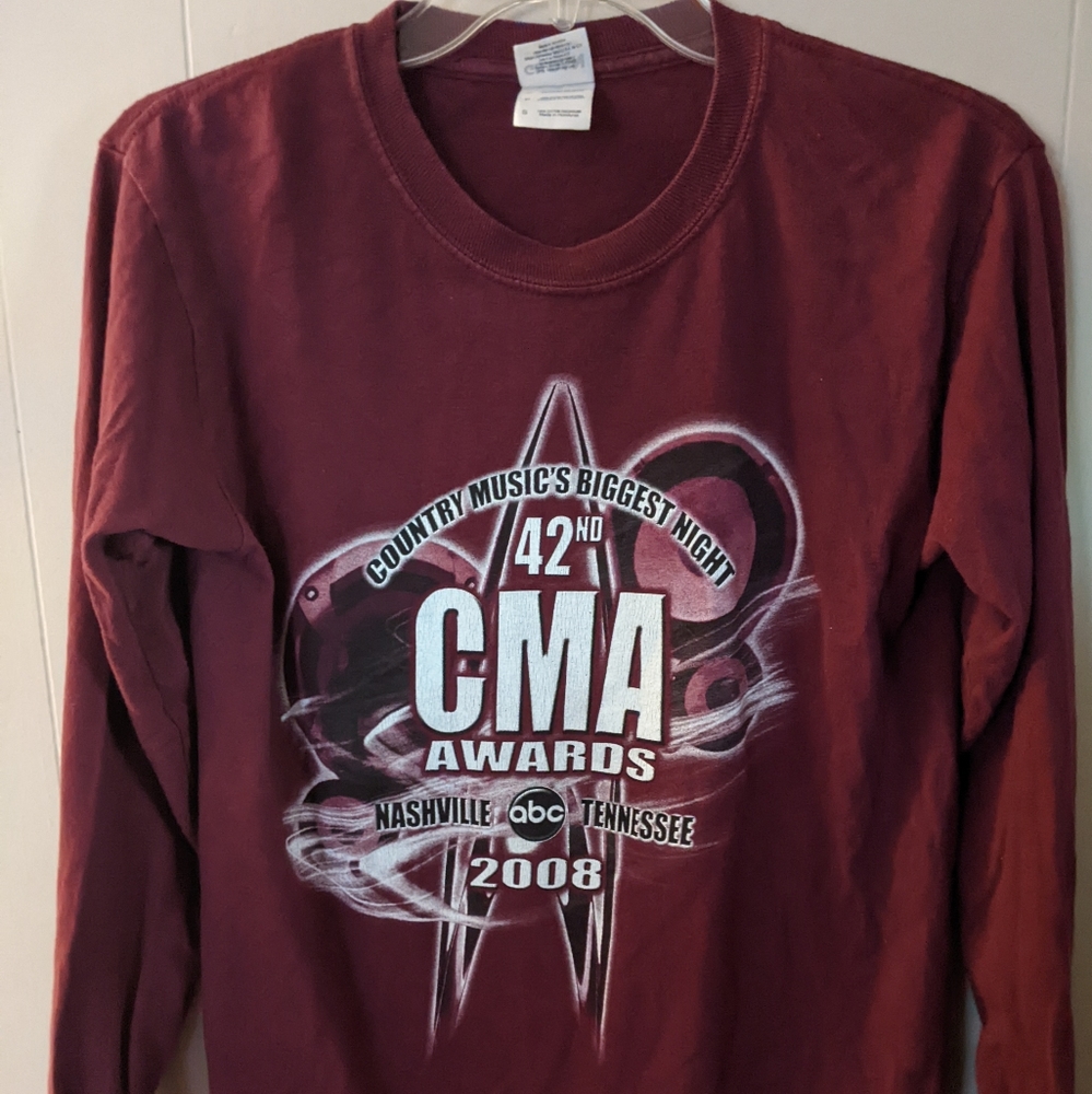 42ND CMA Awards Nashville Tennessee Shirt 2008 abc Adult Size Small Maroon